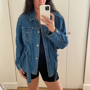 LIZ CLAIRBONE VINTAGE DENIM JACKET SHIRT DENIM S/M